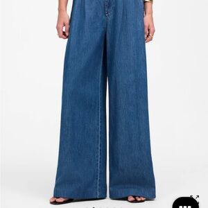 Madewell Flare Wide-Leg Blue Jeans
